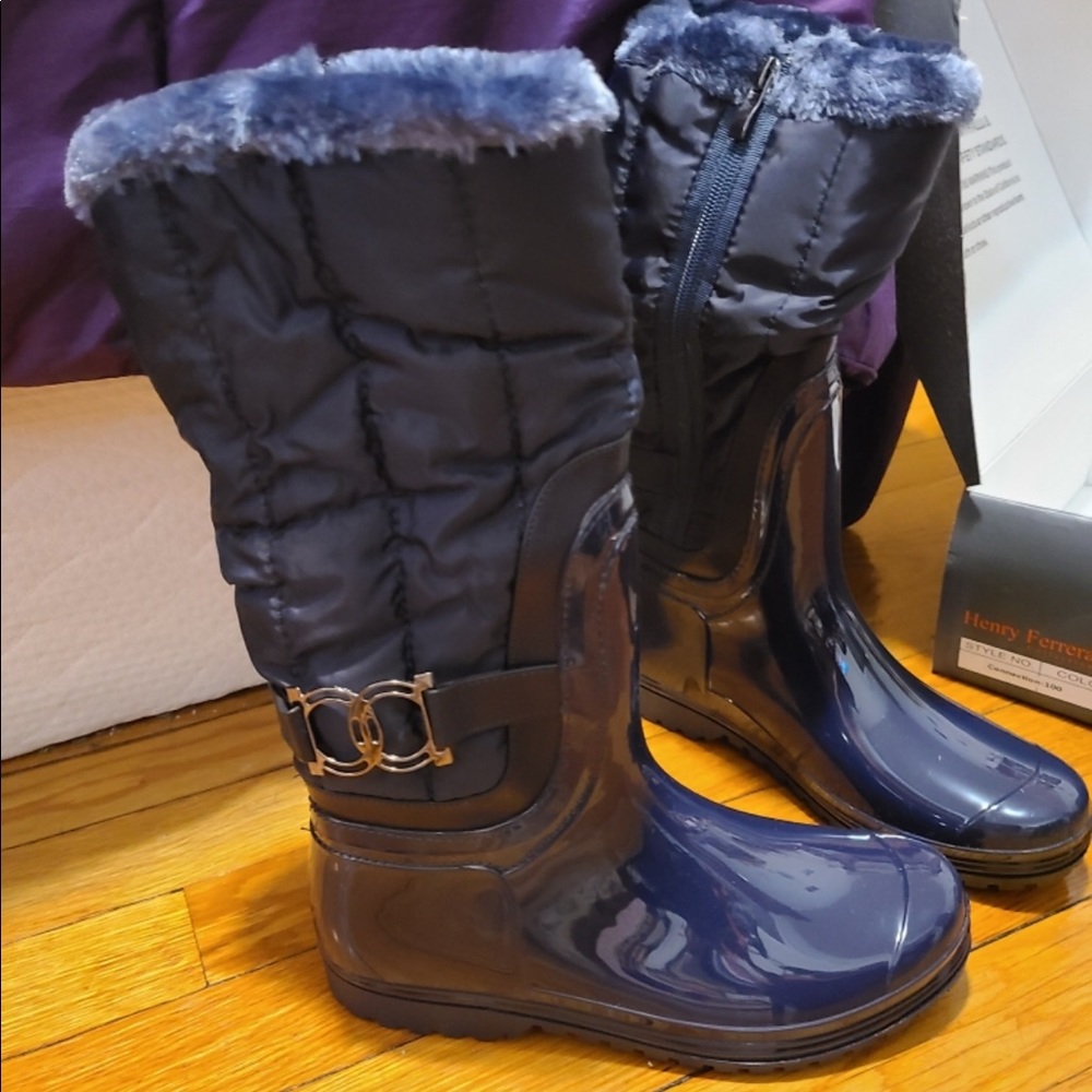 Henry Ferrera Navy Rain boots - Picture 4 of 6